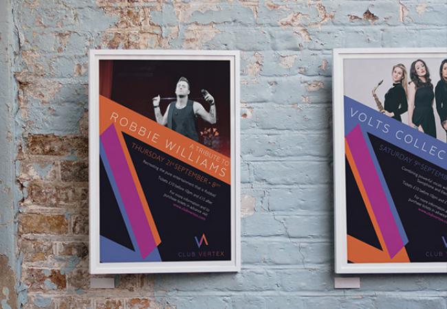 Club vertex promotional posters